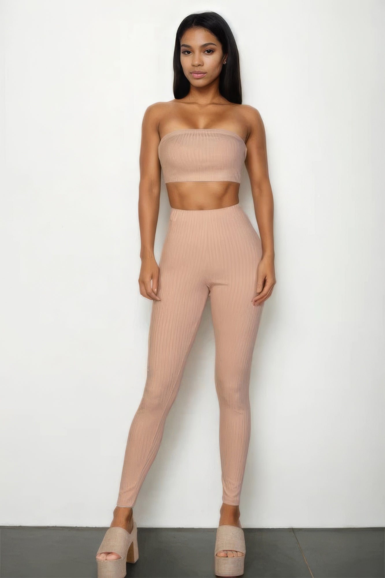 Ribbed Tube Top & Leggings Set